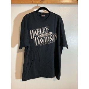 Harley Davidson Men’s Fairbanks Alaska T Shirt XL Black Short Sleeve Wolf Moon